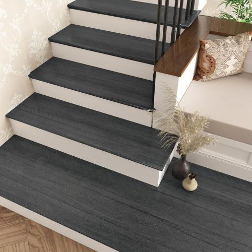 WESTICK Large Black Wood Wallpaper Peel and Stick Wood Grain Contact Paper 36x394 Wooden Wallpaper Self Adhesive Removable Wooden Vinyl Countertop Contact Paper for Kitchen Countertops Desk Cabinets