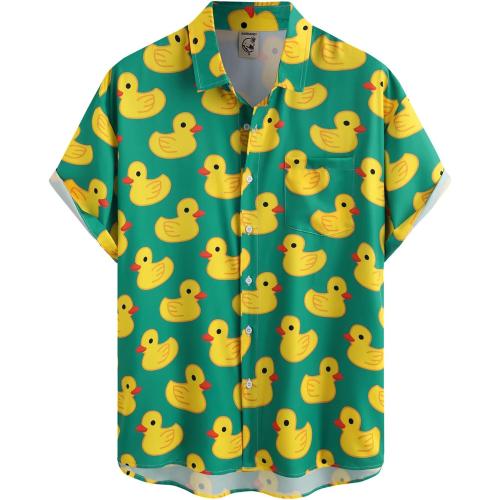 Hardaddy Men's Hawaiian Shirt Short Sleeve Funny Printed Casual Button Down Aloha Shirts size XXL