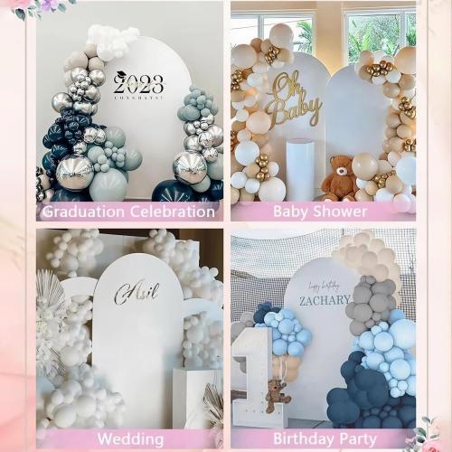 Arch Backdrop Stand and Cover Set,6.6FT, 6FT Wedding Arch Frame,Balloon Arch Stand for Birthday Party, Graduation,Ceremony,Baby Shower Decorations