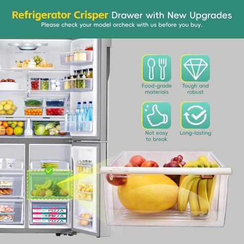 2188656 Fridge Crisper Drawer (Upper),2188656 Crisper Bin, compatible with Whirlpool Refrigerator,Fridge Drawers,Kenmore Refrigerator Parts,Whirlpool Shelf Replacement- WP2188656
