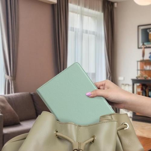 CoBak Case with Stand for Kindle Paperwhite 12th Gen 2024 Released (7) & Kindle Colorsoft Signature Edition - Durable PU Leather Cover with Auto Sleep Wake, Card Slot, Hand Strap Feature, Sage Green