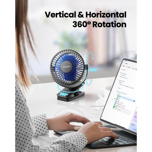 Gaiatop Portable Clip on Fan Battery Operated