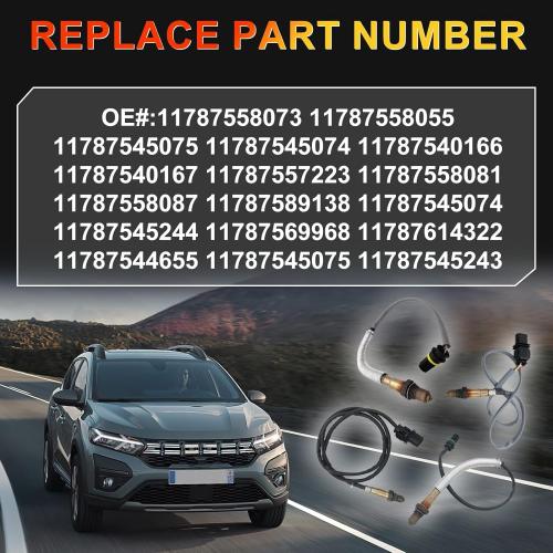 Up Downstream Oxygen Sensor 4Pcs Fits for BMW E82 E90 E91 E92 E93 E83 128i 328i 328xi X3 X5 2008 2009 2010 2011 2012 2013 3.0L OE 11787558055 11787545075 11787545074 11787540166 11787540167