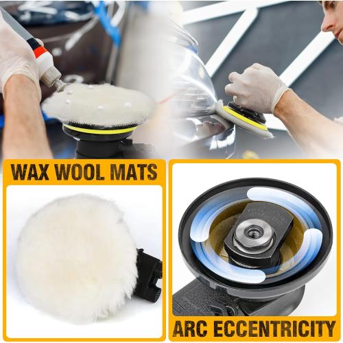 Autolock 5 Inche Air Random Orbital Sander, Pneumatic Palm Car Sander For Wood Polisher Metal, Auto Body Work, Da Sanders, Dual-action Sander