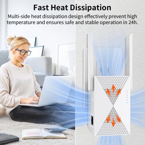 2026 Fastest WiFi Extender Signal Booster - Coverage Up to 9999 sq. ft, Easy Setup, Long Range WiFi Extender, Ethernet Port & Access Point, and Stable Internet Performance with 60  Devices