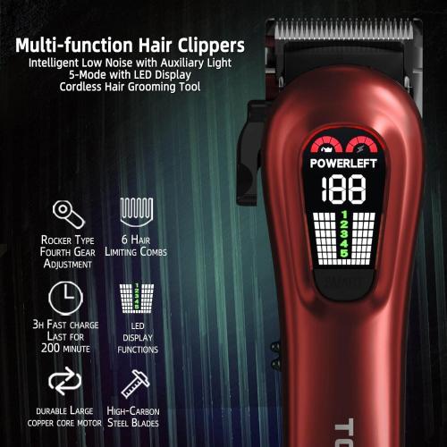 TCMKY Hair Clippers for Men Barber Clippers Rechargeable Hair Trimmer Kit