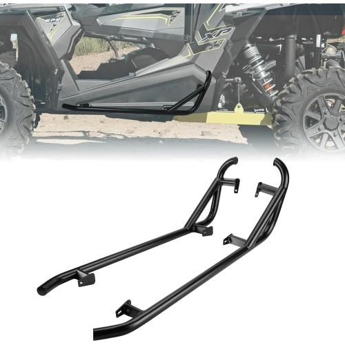 KEMIMOTO Nerf Bars Heavy Duty Black Tree Kickers Side Steps Compatible with 2014-2022 Polaris RZR XP 1000/ XP Turbo/ S900/ S1000/ Trail S 900 RZR Nerf Bars Rock Sliders Left & Right - 2 Seater