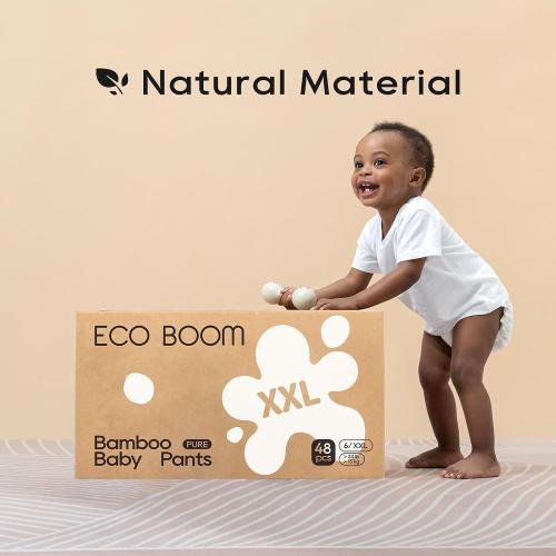 ECO BOOM Training Pants for Toddler Potty, Hypoallergenic for Sensitive Skin, Size 4 (L) Suitable for 20 to 31lb, 48 Count
