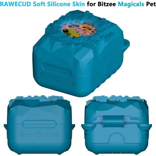 Silicone Case for Bitzee Magicals Interactive Toy Digital Pet, Protective Skin Cover for Bitzee Magicals Virtual Electronic Digital Pet Accessories (Blue)