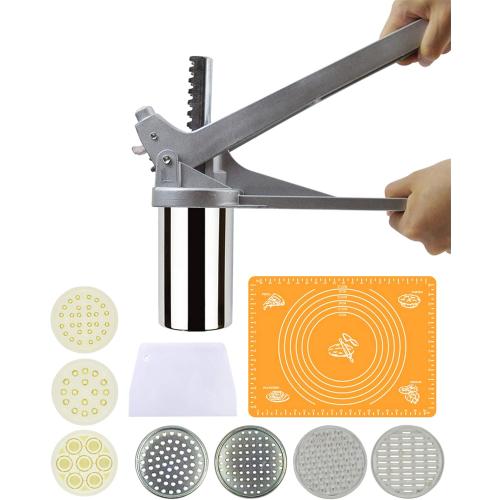 Noodle Maker, FantasyDay Heavy Duty Stainless Steel Manual Pasta Maker Machine Kitchen Tool -Professional Fresh Pasta Machine Lasagne Spaghetti Tagliatelle Ravioli Maker with 7 Cut Press Blade Setting