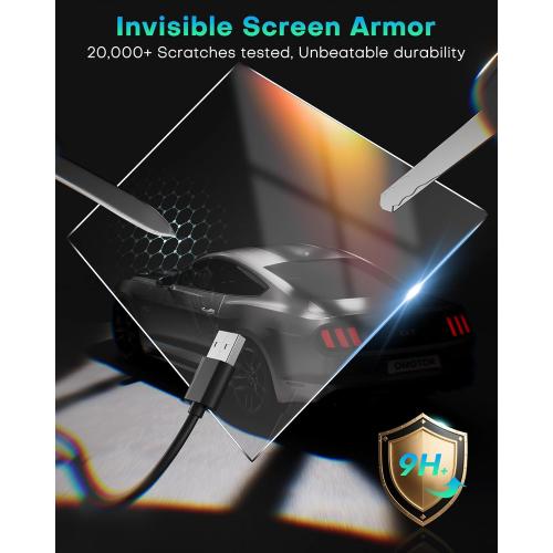 OMOTON Screen Protector for Ford Explorer 2020-2024, (XLT/ST-Line/Limited/Timberline/ST/Platinum/King Ranch) 10.1 Inch Touchscreen Accessories 9H Hardness Tempered Glass, Anti-Scratch, HD Clear