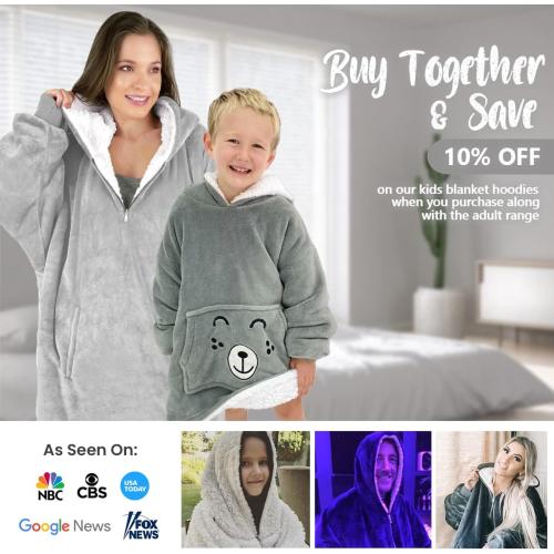 Size 4X Color Grey The Big Softy Oversized Hoodie Blanket Sweatshirt, Wearable Blanket Hoodie Men Women with Zip, Comfy Fleece Hooded Blanket Adult