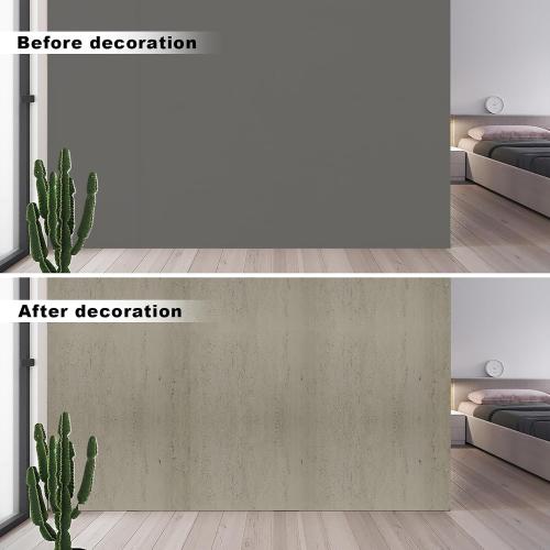 3D Wall Panels - 4PCS 47.2x23.6 Faux Stone Wall Covering - MCM Modified Clay Material for Home Art, Accent Brick, Modern Exterior/Interior Decoration, Covering 31 sq.ft TV