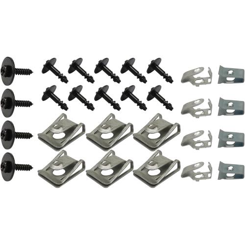 GXARTS Engine Splash Guard and Mounting Elements 4G0863822C 4G0863822J Compatible with Audi A6 A7 S6 S7 Quattro RS7 2011 2012 2013 2014 2015 2016 2017 2018 Under Car Shield Cover