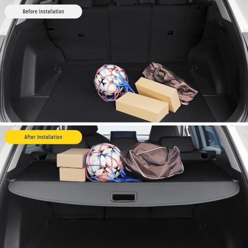ZZEQYG Cargo Cover for 2018-2024 Chevy Chevrolet Equinox/GMC Terrain Accessories Retractable Cargo Cover Trunk Cover All Weather Shielding Shade Cargo Luggage Cover (Carbon Fiber)