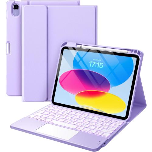 Harvopu for iPad A16 11th/10th Generation Case with Keyboard, Folio Cover