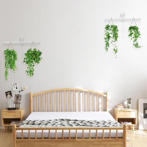 Color White Industrial Pipe Clothes Rack Floating DIY Wall Mounted, Heavy Duty Rustic Vintage Clothing Rod, Metal Garment Bar Space-Saving Hanging for Bedroom, Bathroom and Laundry Room (White)