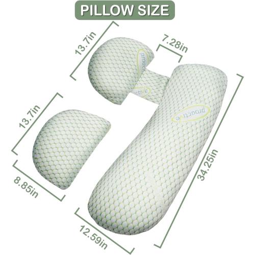 Pregnancy Pillow, Maternity Pillow for Pregnant Women, Soft Maternity Pillow with Detachable & Adjustable Pillow Cover, HIPS Legs