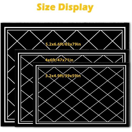 Size 47x71in Color Black and white Drum Rug, Drum Mat, Electrical Drum Carpet, Tightly Woven Fabric with Non-Slip Bottom, Soundproof Rug Pads, Drum Accessories for Drum Set(White,4x6ft/47x71in)