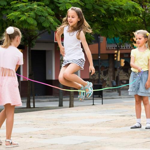 Elcoho 6 Pack Rainbow Jump Rope Set Jumping Ropes Physical Education Skipping Rope