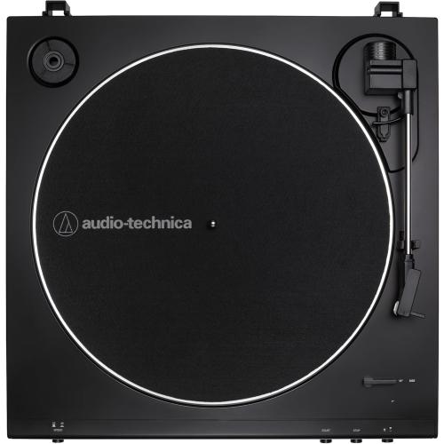 Audio-Technica AT-LP60X-BK Fully Automatic Belt-Drive Stereo Turntable, Black, Hi-Fi, 2 Speed, Dust Cover, Anti-Resonance, Die-Cast Aluminum Platter