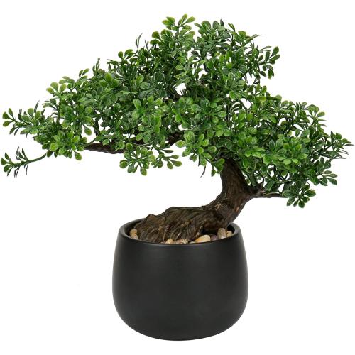 Artificial Bonsai Tree Juniper Faux Plants Indoor Fake Plants Decor with Ceramic Pots for Home Table Office Desk Bathroom Shelf Bedroom Living Room Farmhouse Decorations