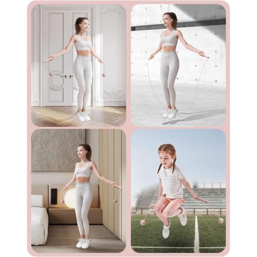 YOTTOY Skipping Ropes for Adults -Cordless Counter Jump Rope with Large Cordless Ball-Weighted Jump Rope for Women with LCD Display