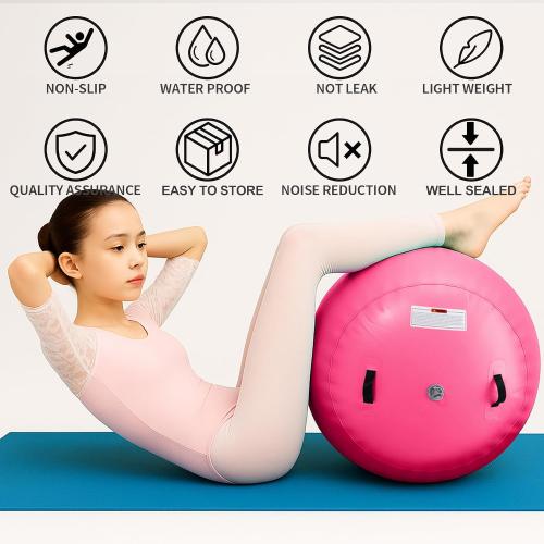 Gymnastics Mat,Air Roller Gymnastics Barrel,Gymnastics Tumble Track Air Track Tumbling Mat for Home Training/ Cheerleading/Gym/Training/Yoga/Beach/Water/Park Outdoor Use with Electric Air Pump MAY HAVE MISSING ACCESSORIES