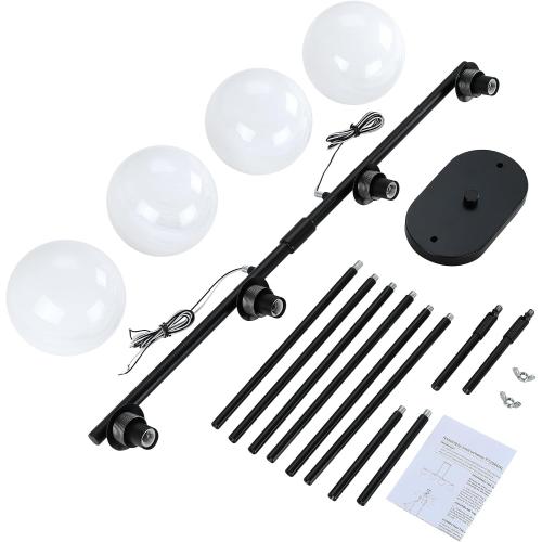 Black Mid Century Globe Sputnik Chandelier Black Island Light Linear Chandelier Milky Art Glass Shade Globe Pendant Light Fixture for Bedroom Living Room Hallway Dining Room Kitchen T720604L-BK