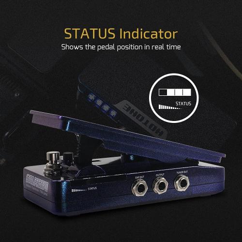 Hotone Wah Active Volume Passive Expression Guitar Effects Pedal Switchable Soul Press II 4 in 1 with Visible Guitar Effects Pedal
