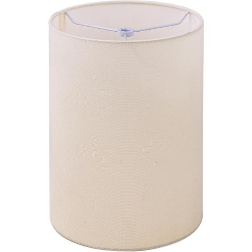 Wellmet No Assembly Required, 6 Diameter x10 High Lampshade, CreamWhite | Classic Modern Fabric Drum Shade, Traditional Replacement Lamp Shades for Table, Bedside, Floor Lamps, Metal Spider Fitter