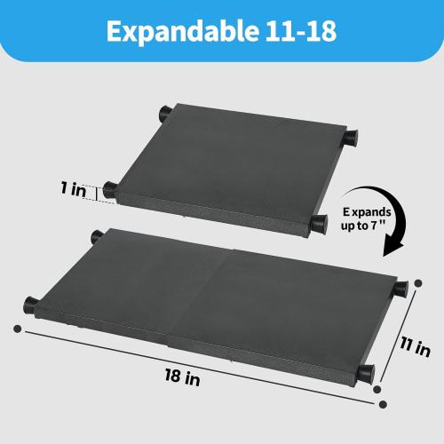 Adjustable Locker Organizer Shelf, 30LB Load-Bearing Metal Locker Shelf for Schools, Offices, Gyms, Locker Shelf Expandable to Fit Your Locker 11-18” (1, Black)