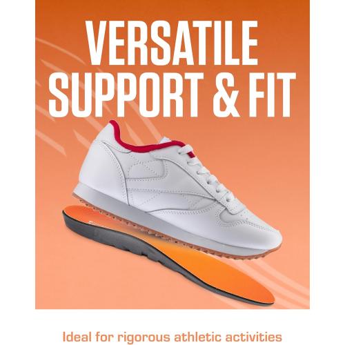 SOF SOLE ATHLETE Performance Men's Insoles - PU Foam & Gel Inserts - Heel-to-Toe Cushioning, Support, & Moisture Control, - Lightweight Comfort & Stability - Ideal for Runners, Walkers, Athletes