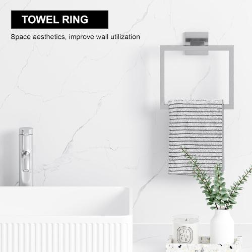 20-Pieces Brushed Nickel Bathroom Accessories Set, 23.6 Inch Bath Towel Bar Set, Stainless Steel Bathroom Hardware Set, Towel Racks for Bathroom Wall Mounted.