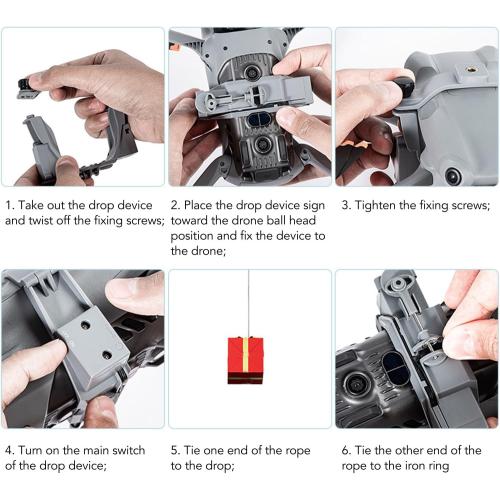 Color Grey Startrc Drone Drop Release Device for AIR 3 Light Sensitive Control, Load Bearing, Compatible with Mini 2 Drone