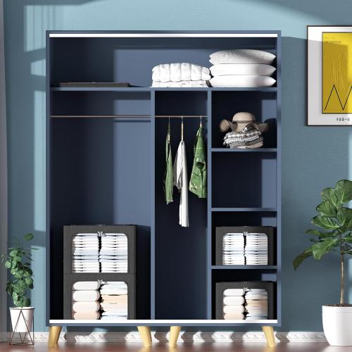 CYhom 3Pack Foldable Storage Bins - Frame Storage Box Linen Fabric Stackable Clothes Container Organizer with Clear Window & Carry Handles Large Capacity (Extra Large-100L, Black)