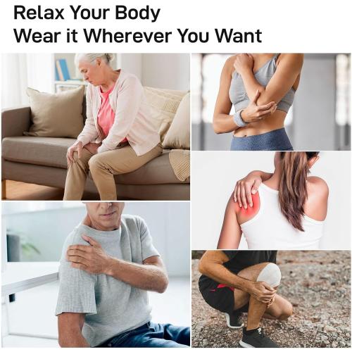 8 Modes & 20 Intensities Cordless Heated Knee Massager,Knee Brace for Arthritis Pain Relief,Muscle Relaxation,Heating Pad for Knee Shoulder Elbow