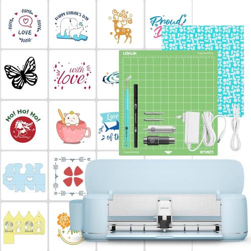 LOKLiK Cutting Machine 2 by HTVRONT - 5 in 1 Vinyl Cutter Machine with 5X Cutting Force, Cuts 100  Materials, AI Painting, 13'' Smart Die Cutting Machine for All Crafts Cards 3D Arts Home Decor