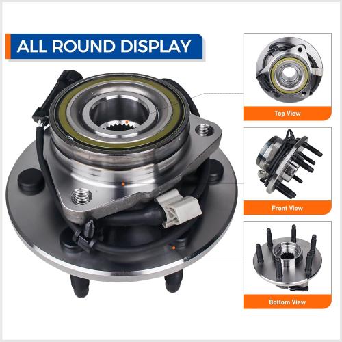 PAROD 515036 2PCS 4WD/AWD Front Wheel Hub Bearing Assembly Compatible with Cadillac Escalade, Chevy Avalanche 1500, Express, Silverado, Tahoe, Suburban, GMC Savana, Yukon, Sierra w/ABS