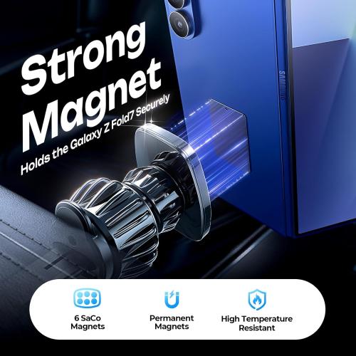 LISEN Magnetic Phone Holder for Car, Upgraded Clip   Ultra 6 Strong Magnets, Phone Magnets for Back of Cell Phone, Soporte de Telefono para carro, Gifts for Women Men, Car Accessories