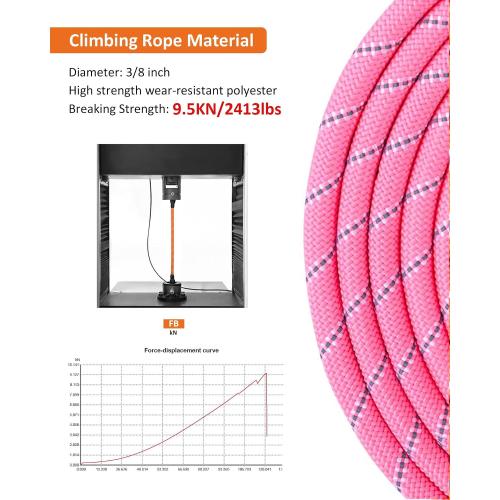Long Dog Leash for Training, 16FT/30FT/50FT/100FT, Reflective, Heavy Duty for Large/Medium/Small Dogs, Pink