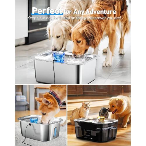 Dog Water Fountain Pump Replacement, Water Pump for lesotc Dog Cat Water Fountain/Dog Water Bowl Dispenser Replacement Pump for D2223, D2341, D2322, D2419 Models