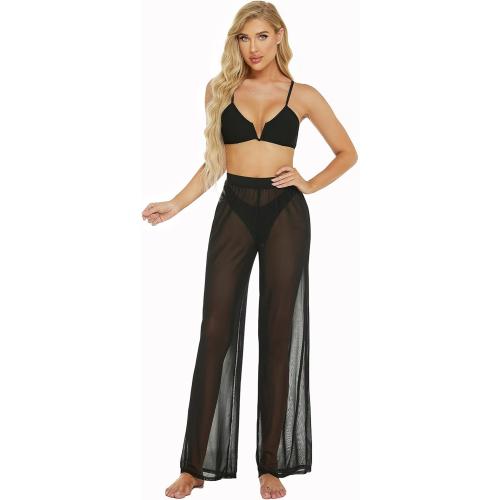 Size S Dance and sway Pants Beach Swimsuit Bikini Bottom Cover up Party Club Elastic High Waist Wide Leg Pants