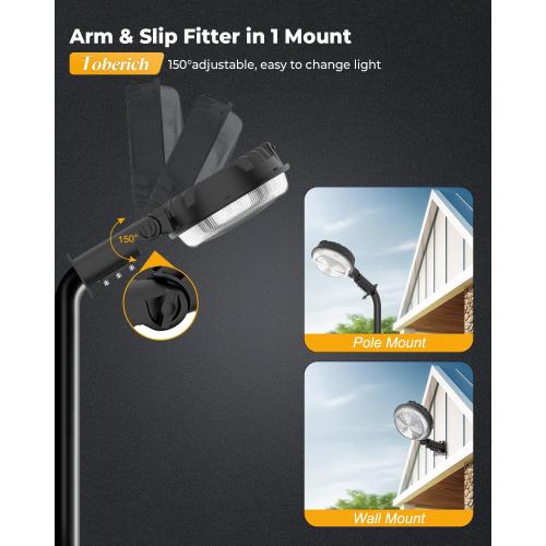 LED Barn Light, 150W 20000LM Yard Area Lights Dusk to Dawn Outdoor Lighting with Photocell 6500K Adjustable Angle Daylight IP66 Waterproof Street Lights for Security/Farmhouse/Garage