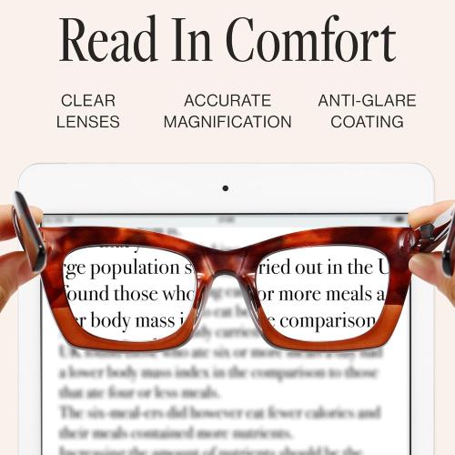 CCVOO 1.0 Oprah Style Reading Glasses for Women, Eyeglasses, Blue Light Readers for Women, Computer Eye Glasses