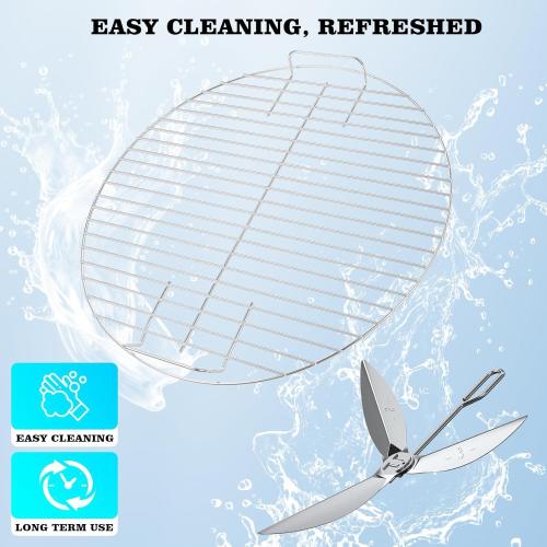 Coolbird Replacement Cooking Grate with 22-1/2-Inch One-Touch Cleaning System Kit