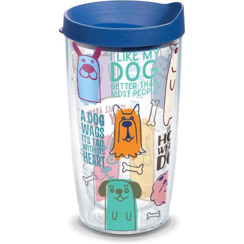 Tervis Dog Sayings Made in USA Double Walled Insulated Tumbler Travel Cup Keeps Drinks Cold & Hot, 16oz, Classic