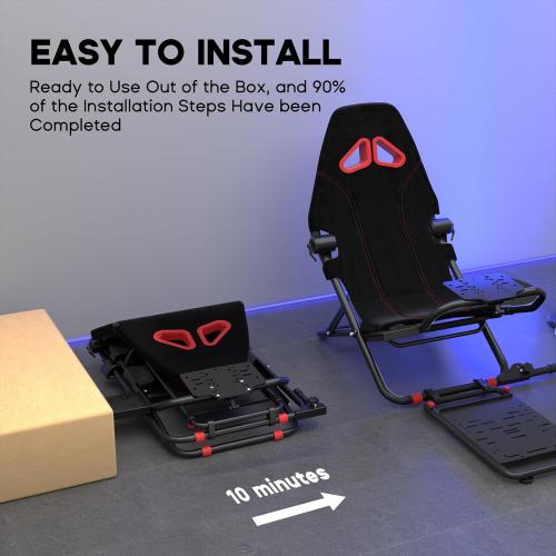 Foldable Racing Simulator Cockpit for Logitech Thrustmaster MOZA | Space-Saving for Apartments, 10-Min Setup, Steel Frame. For G29/G920/G923/G27, T248/T300RS, for Xbox PS5