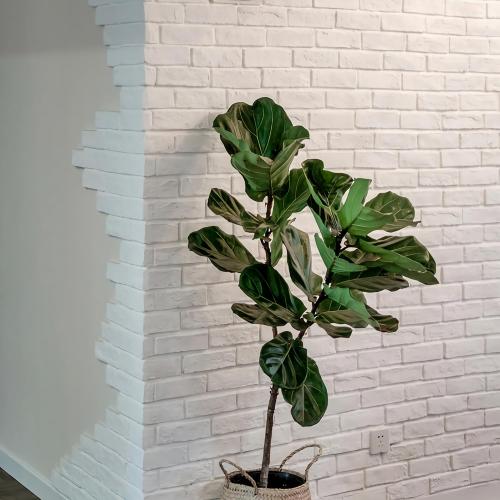 40 Pcs White Thin Brick Veneers, 2.4 x 7.9 Wall Brick, 3D Faux Brick for Kitchen Backsplash, Fireplace, Living Room, Interior and Exterior Wall Decoration (7 sq.ft) (White)