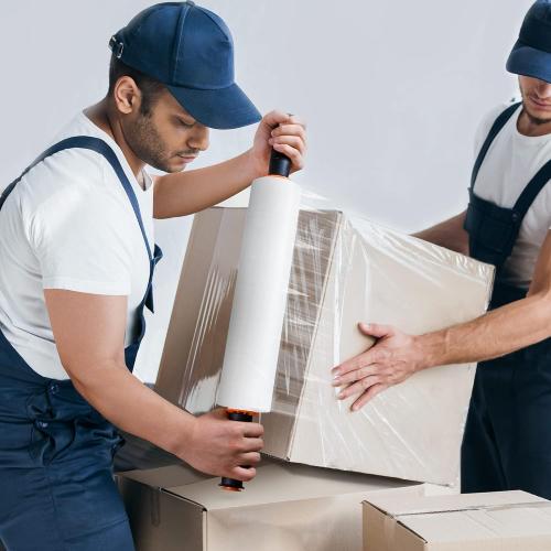 JARLINK Stretch Film, 15 Inch x 1000 Feet Shrink Wrap for Pallet Wrap, Industrial Strength Stretch Wrap with Handles, Moving Wrapping Plastic Roll, 60 Gauge, 2 Pack, Clear